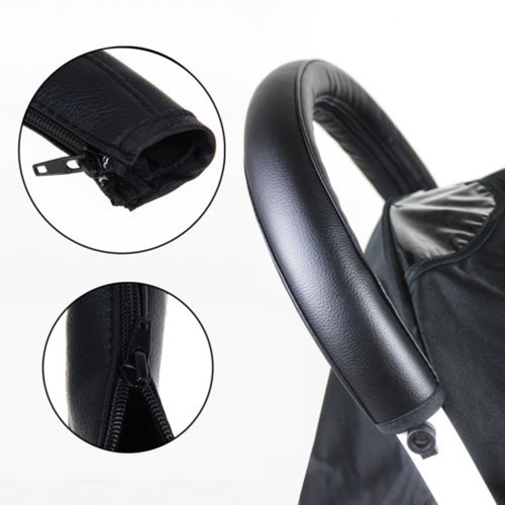 New Black PU Protective Pram Stroller Accessories Armrest Case Cover Protector