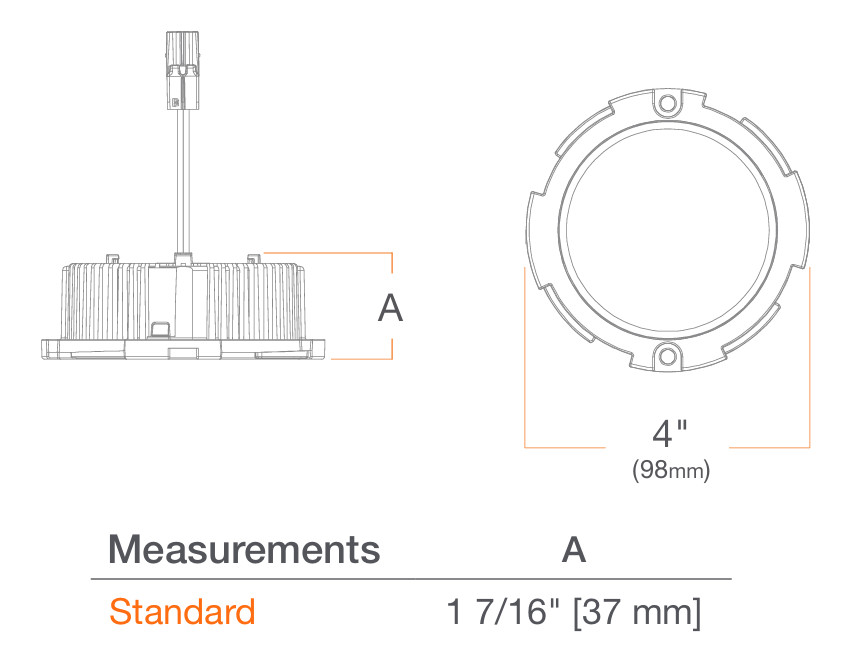 DMF Lighting DRD2 LED Downlight Module 1250 Lumens 3000K DRD2M12930GAT Dimmable