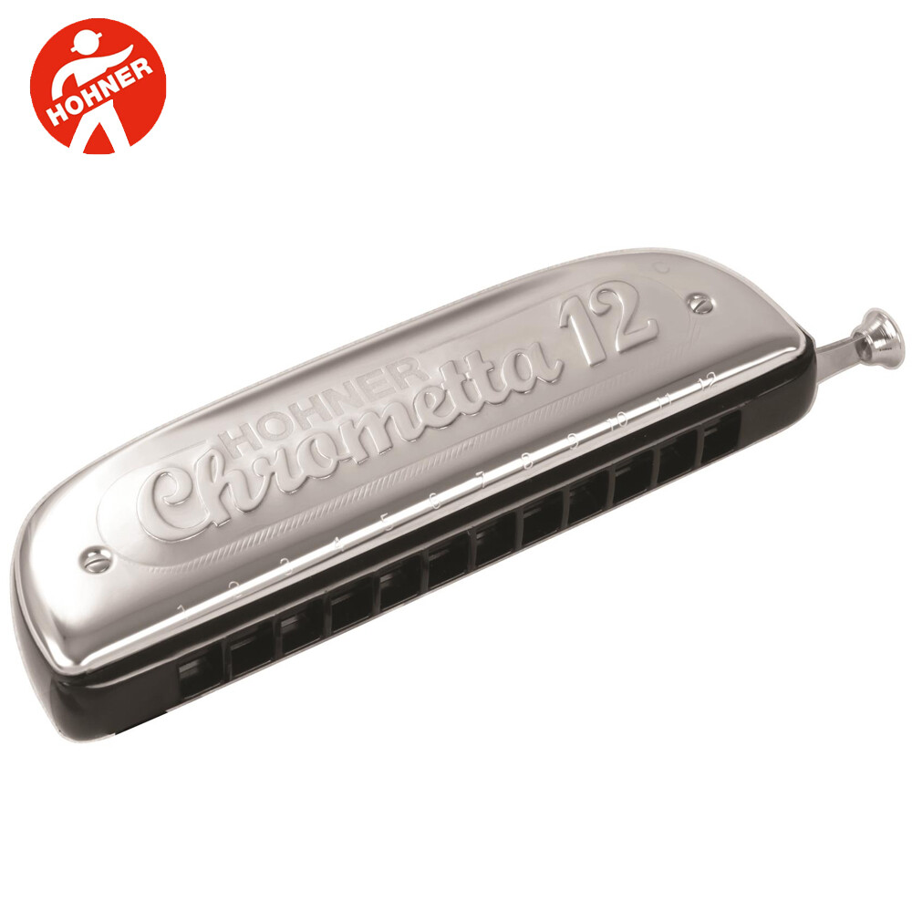 Hohner 255-C Chrometta 12 Chromatic 12-Hole Silver Harmonica Key of C