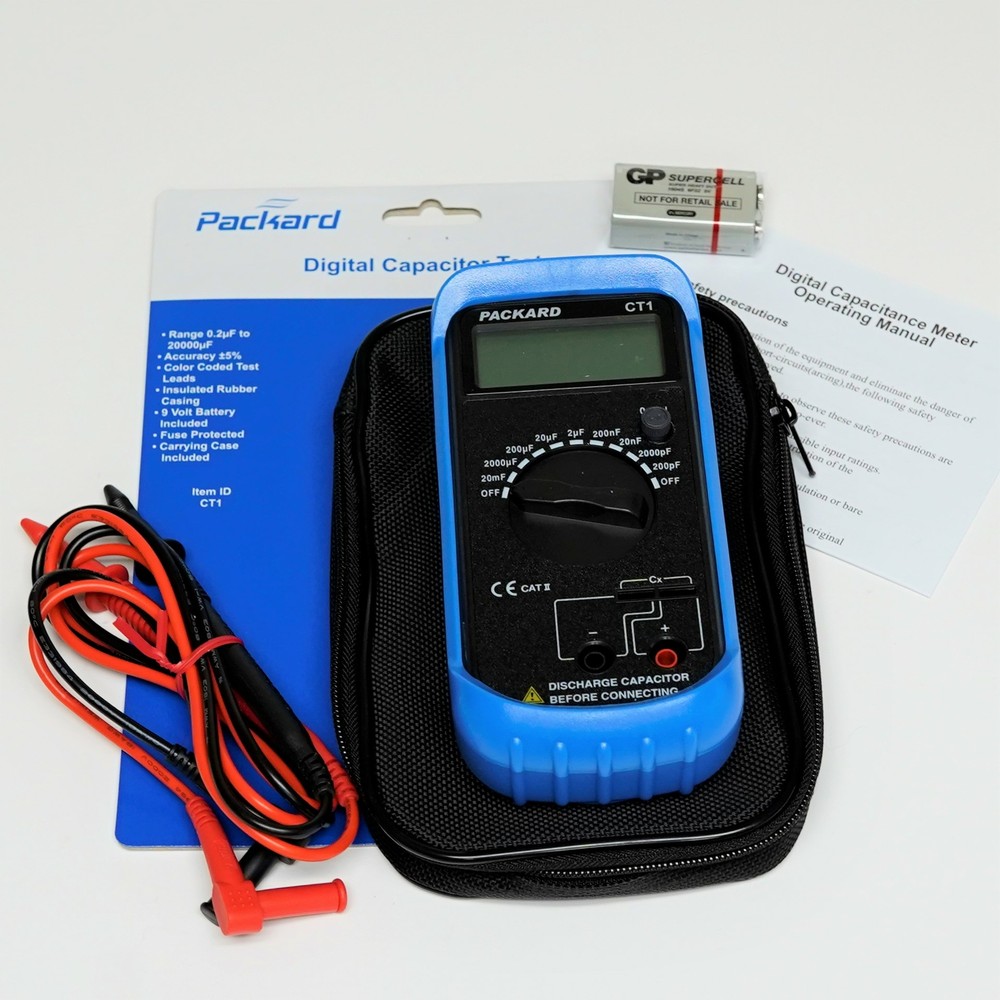 CT1 Digital Capacitor Test Tester Meter 2 - 2000 mfd's