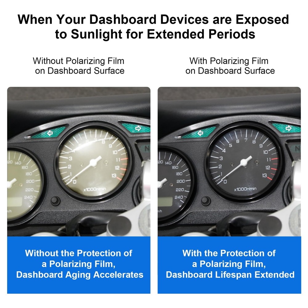 Polarized Filter Film Adhesive Sheets For Dashboard Display LCD Watch Screen 2pc