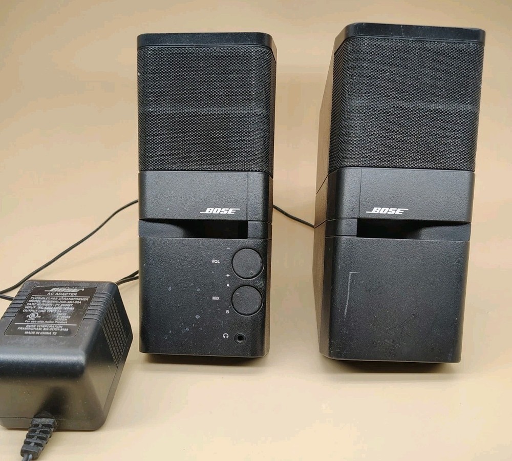 Bose MediaMate Computer Speaker Pair w AC Adapter ~ Media Mate