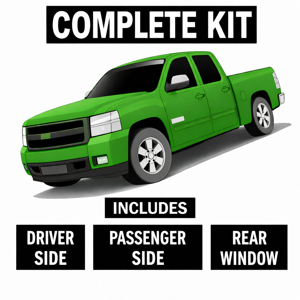 Fits 2019-2024 Chevy Silverado 1500 Single Cab Precut Complete Window Tint Kit