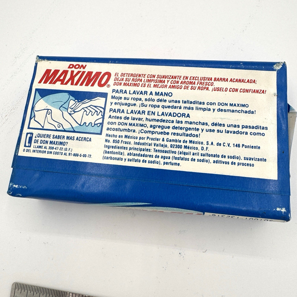 Vintage Don Maximo Detergent Soap Detergent Stain Remover Laundry poder en cada