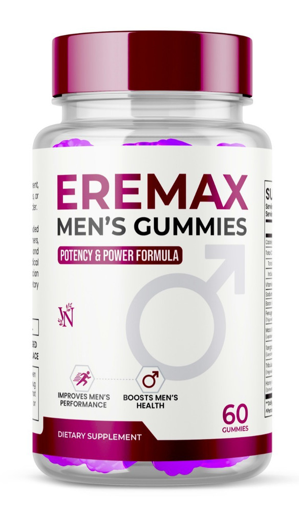 Eremax Mens Gummies, Ere Max Potent & Powerful Formula 60 Gummies Male Support