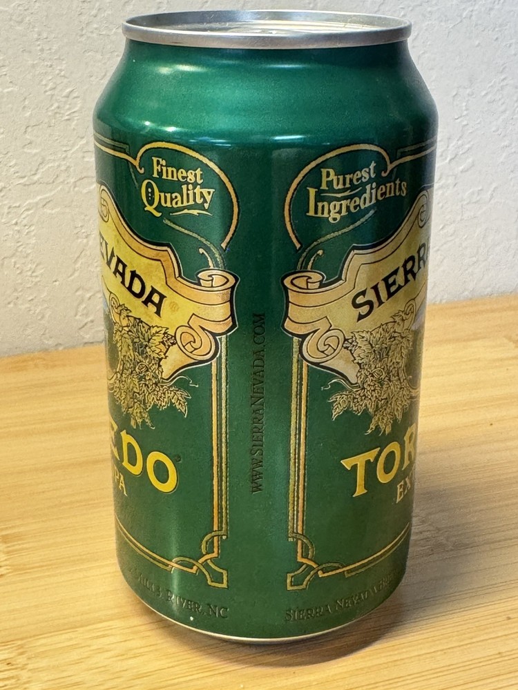 Sierra Nevada 12 oz Torpedo Extra IPA - Empty Beer Can Bottom Opened