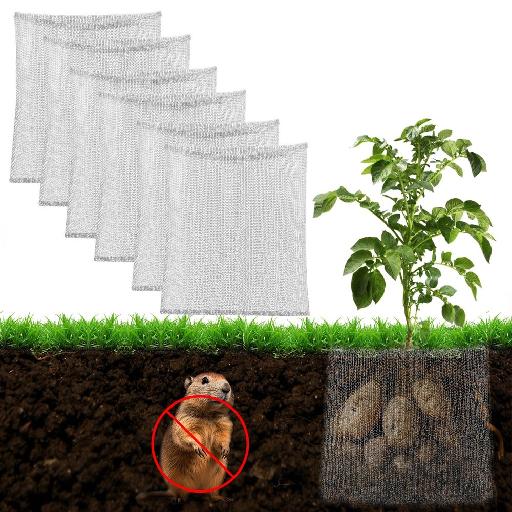 6 PCS Root Guard Baskets 5 Gallon Stainless Steel Wire Mesh Gopher Cage