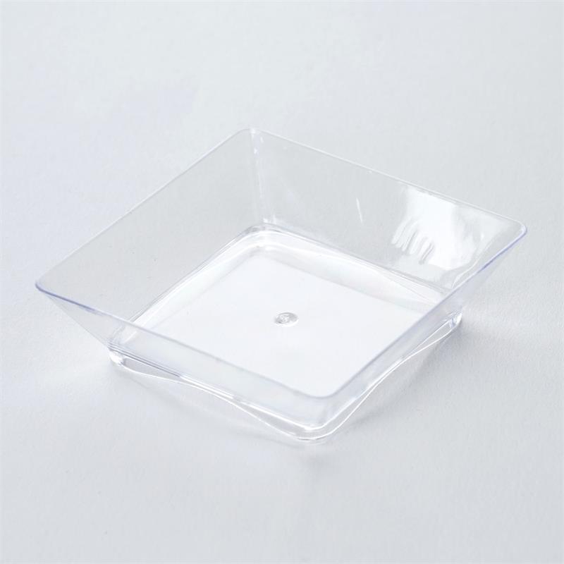 2" PLASTIC PLATES Clear Elegant Mini Square Wedding Disposable TABLEWARE SALE