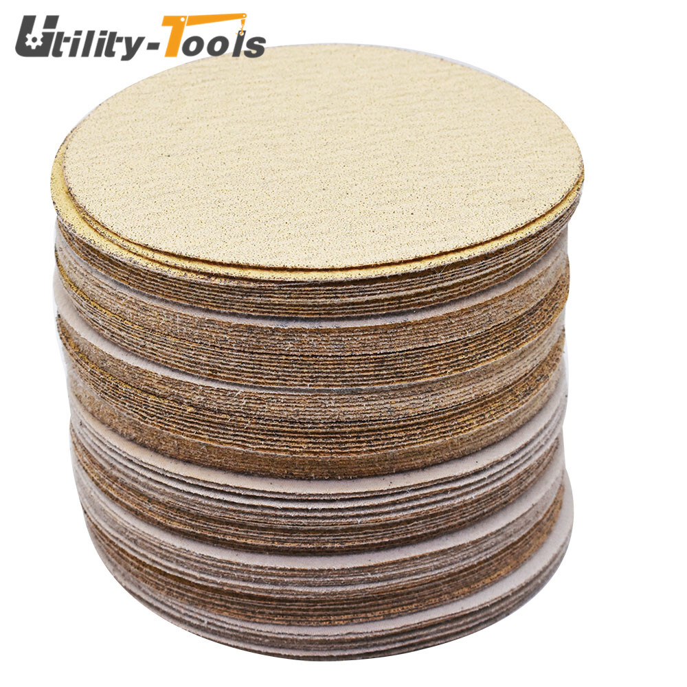 100 × 6" Sanding Disc NO-Hole Hook & Loop Sanding Discs Grit 60-320 Sand Paper