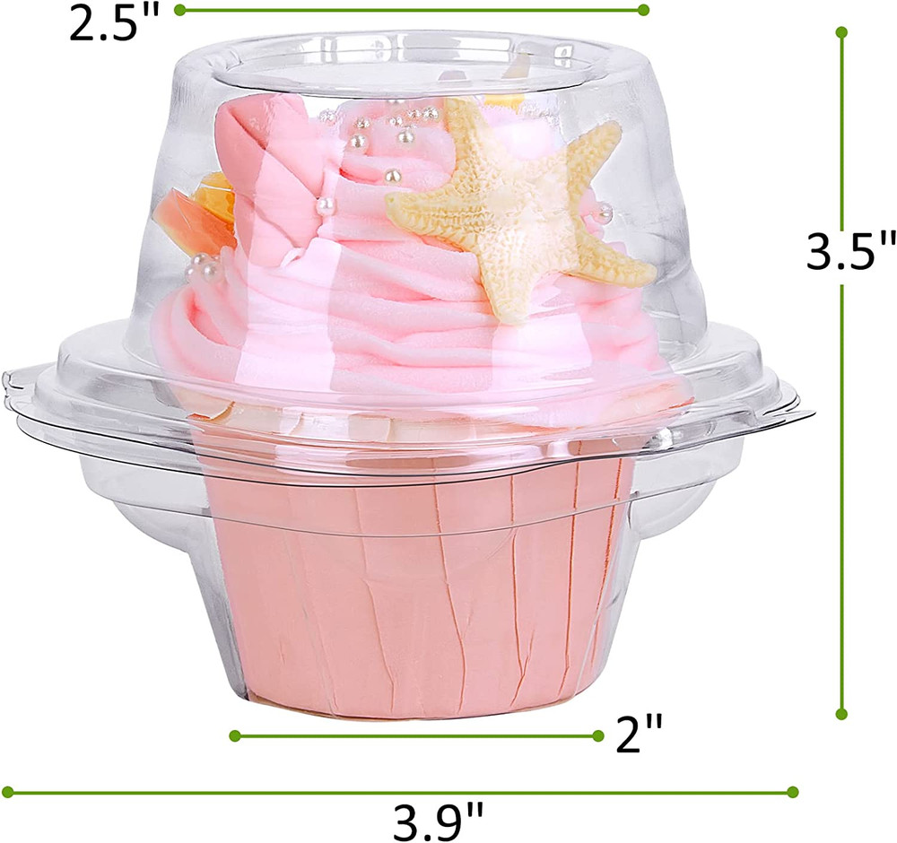 Individual Cupcake Boxes, 50 Pack Regular Single Cupcake Holders