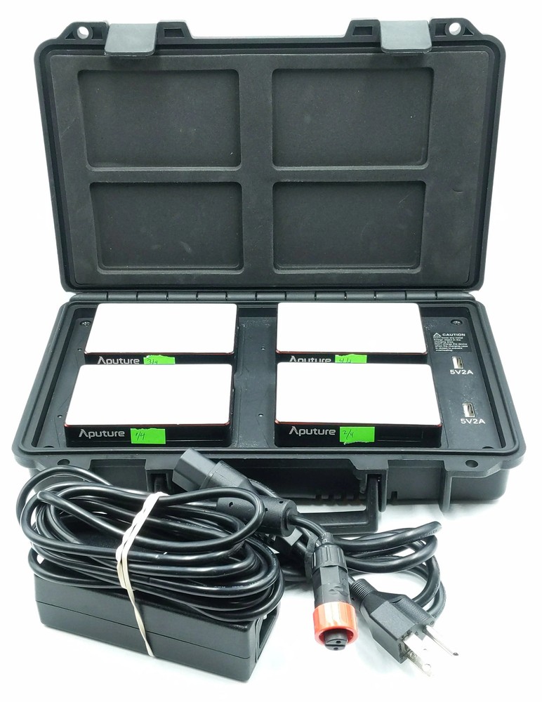 Used Aputure MC 4-Light Travel Kit with Charging Case