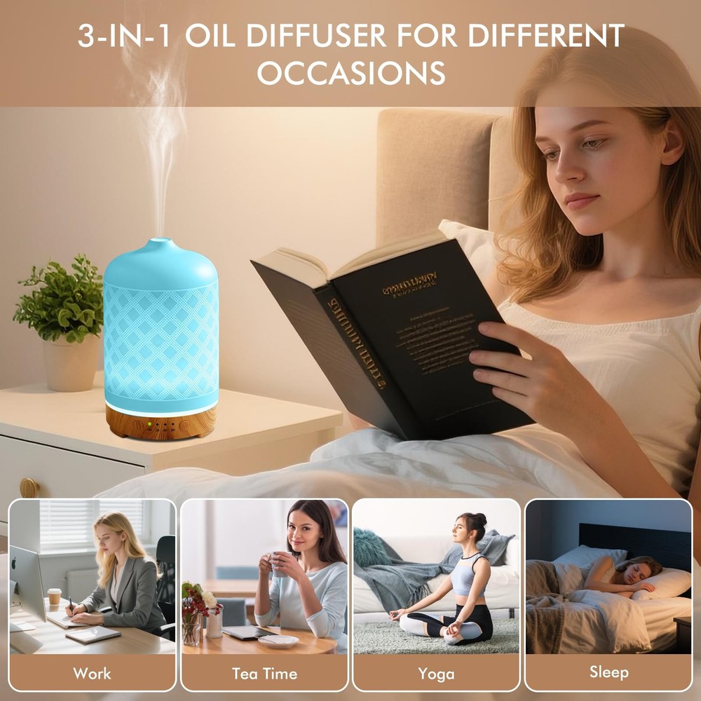 Essential Oil Diffuser Ceramic Diffuser -Aromatherapy Diffuser for Essential ...