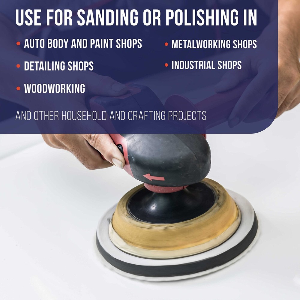 TCP Global 6" x 7/16" 10mm Thick Soft Density Interface Pad for DA Polishers...