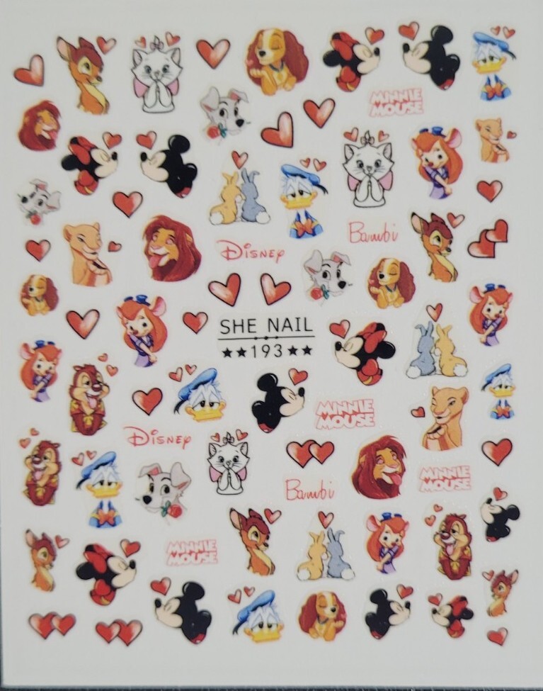 Disney Animals Love Nail Stickers