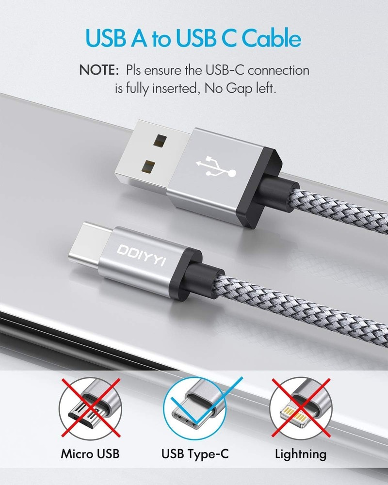 Long USB C Cable Ft 3-Pack, USB to USB C Cable Ft Fast Charging, USBA to US