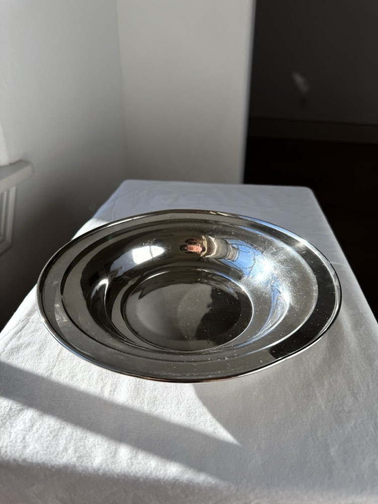 Vintage Sterling Silver Bowl Plain Rim Classic Minimalist Design ~ 157 g