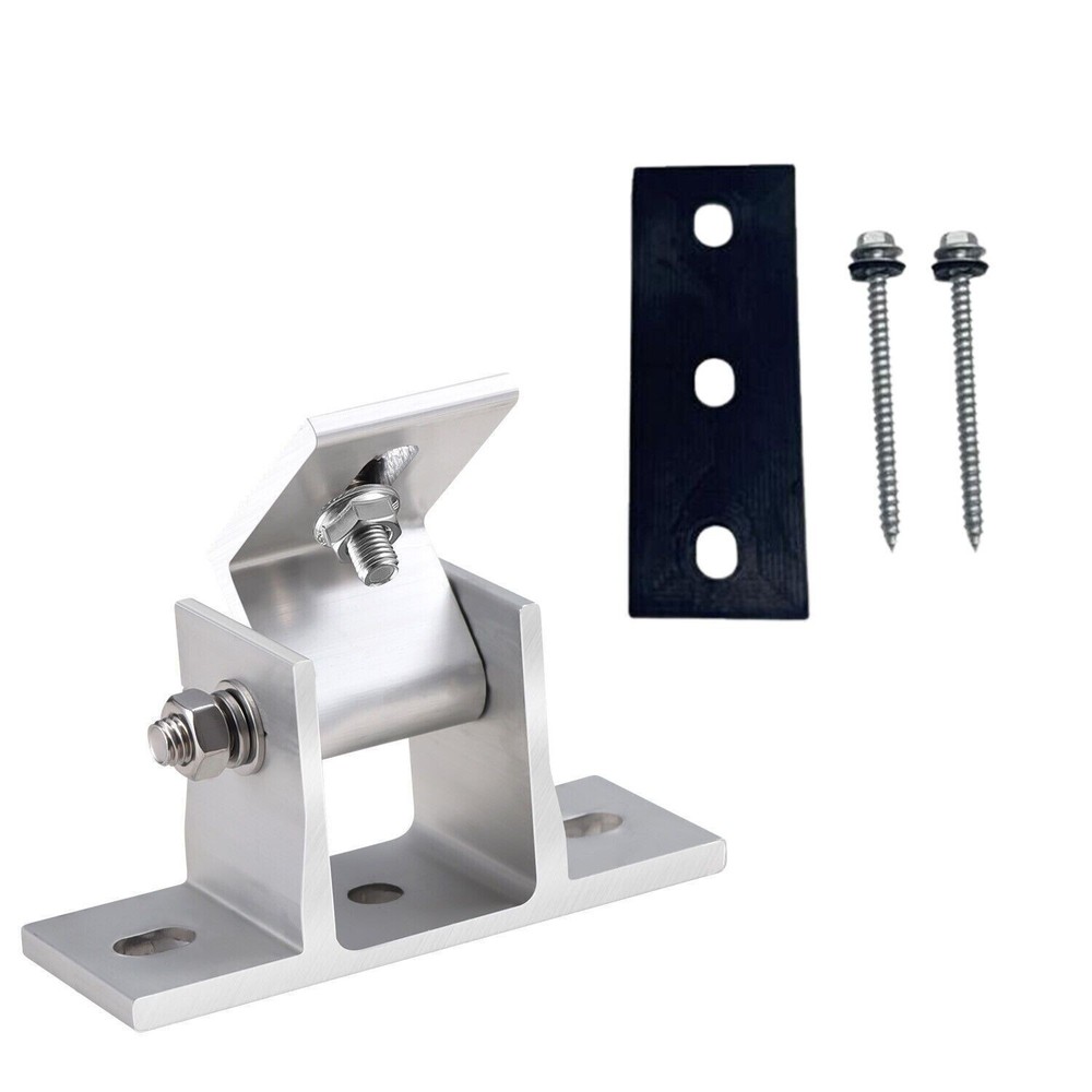 Solar Panel Rotatable Elevation With Angle Bracket Roof Mounting Attachment