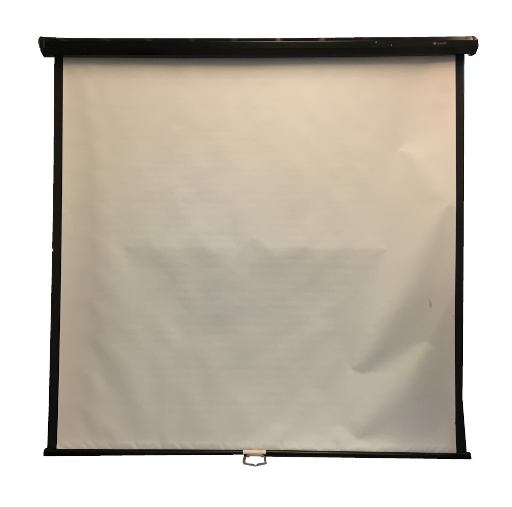 Quartet Projector Screen 60" x 60" Manual Pull Down Projection Screen PREOWNED
