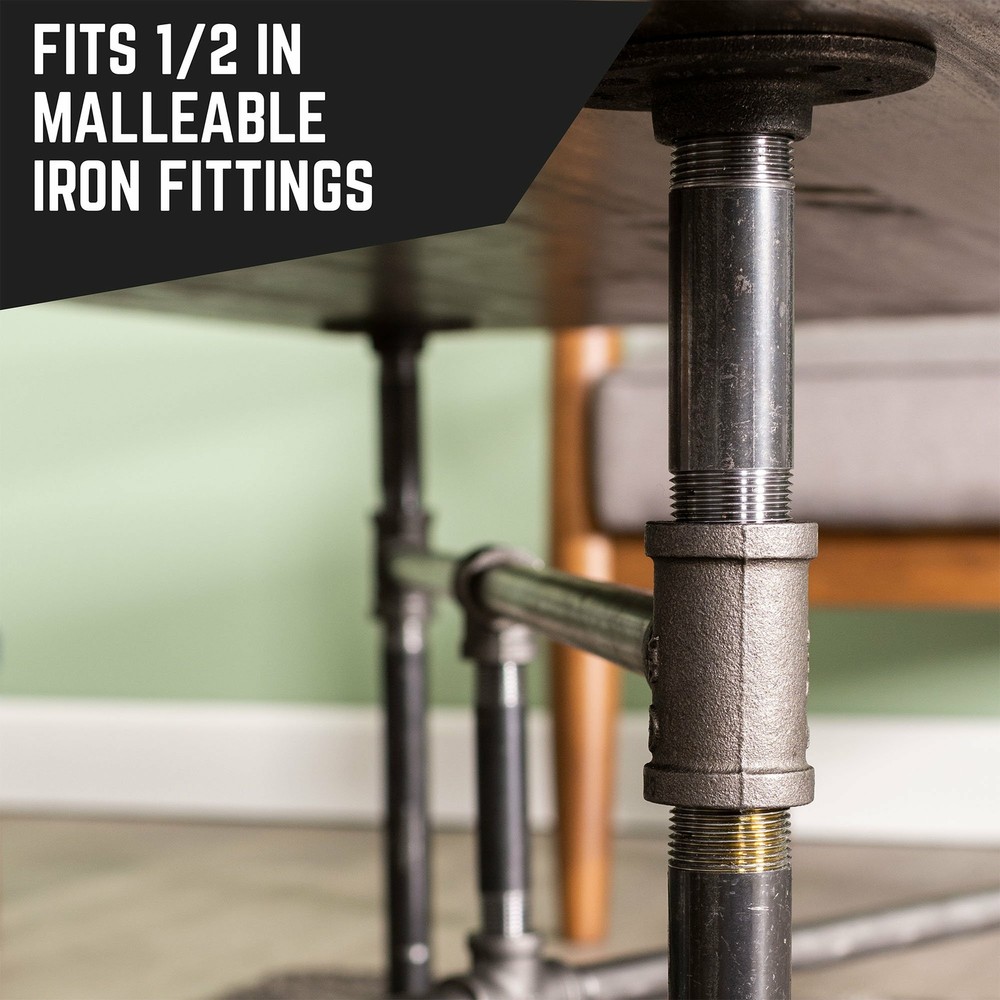 1/2 in. X 36 in. Black Pipe 4 Pack