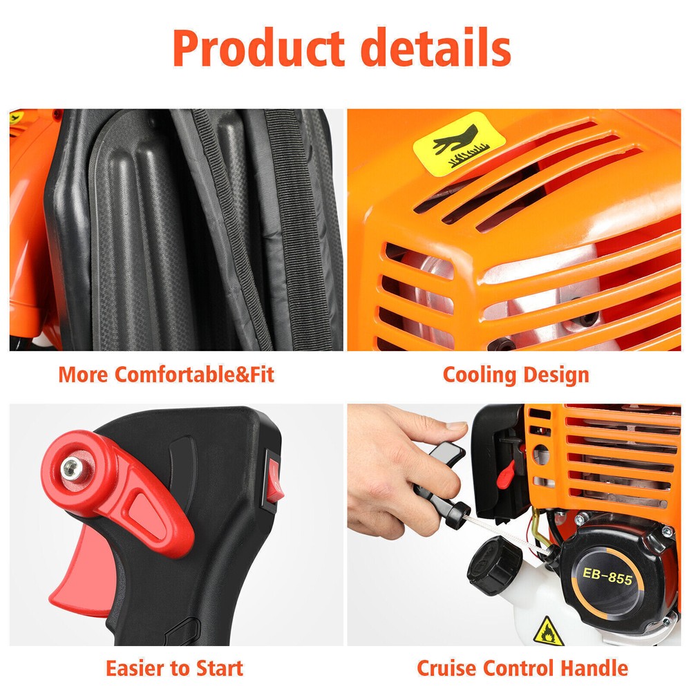 🔥26CC/43CC/30CC/63CC Leaf Blower Gas Powered Snow Blower 2-Stroke Engine 4Types