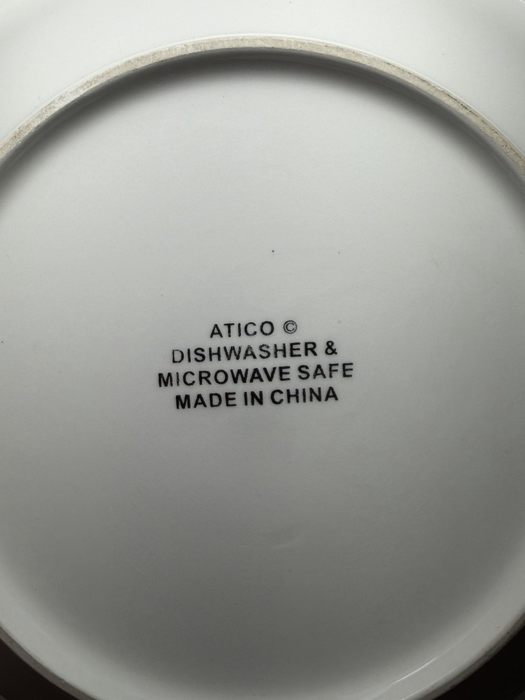 Atico Holiday Christmas Tree Plate 8” Round Decorative Serving Plate
