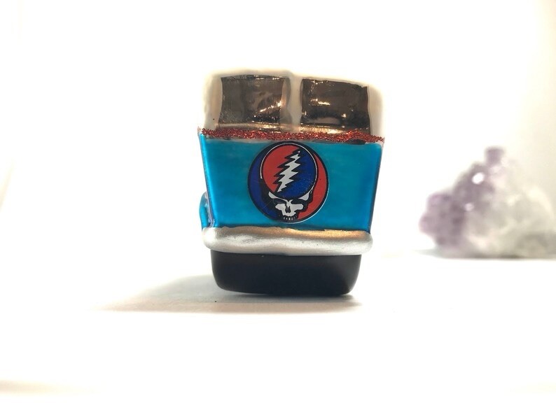 Grateful Dead Dancing Bears VW Bus Hand Blown Glass