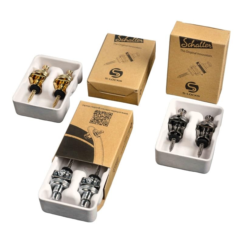14010401 Security Straplocks, Black Chrome