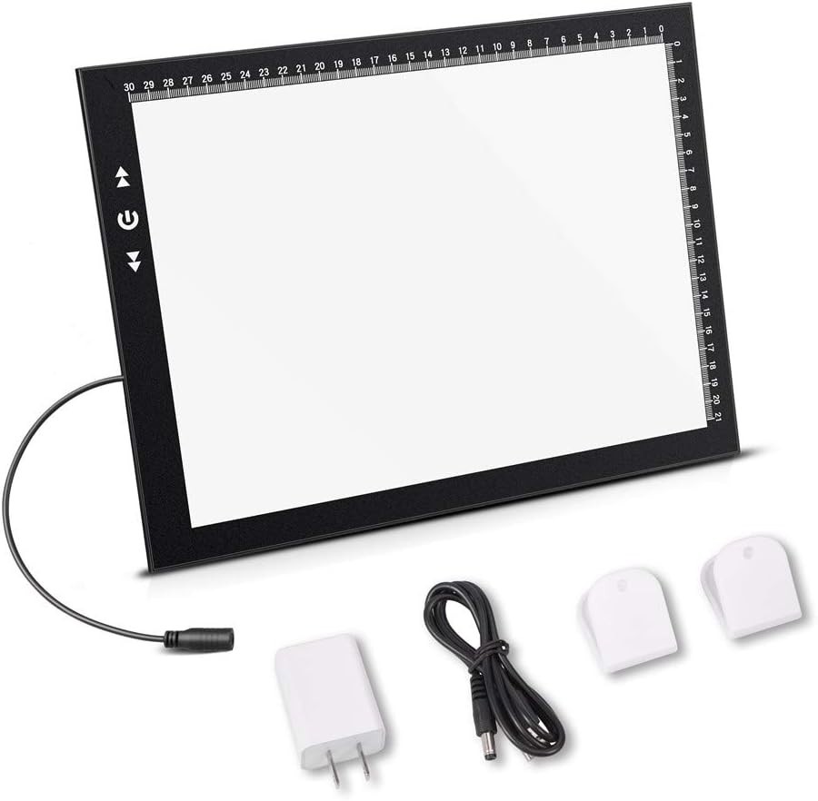 A4 Artist tracing Light Box Copy Table,USB Power Dimmerable 7000 Lux Lock Button