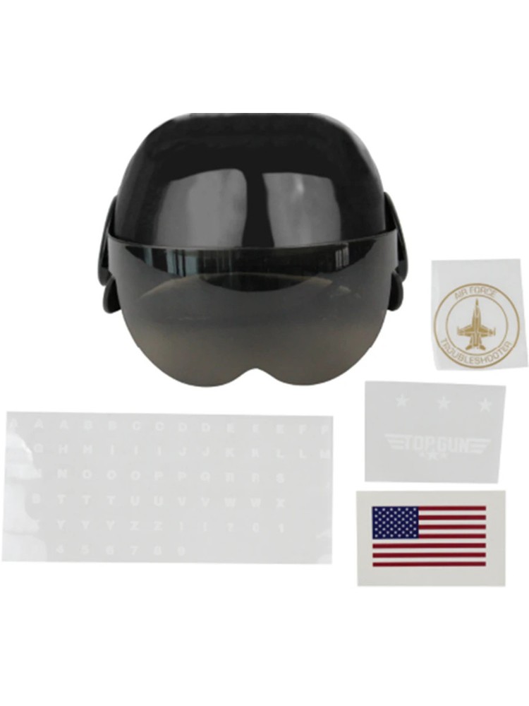 Child's Basic Black Jet Fighter Pilot Helmet With Defects