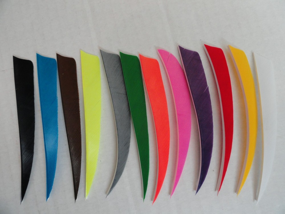 TrueFlight 5" Shield Feathers - 12 Pack, RW or LW