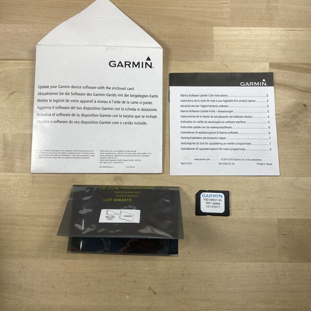 Garmin 2017  SW Update Card K00-00627-00