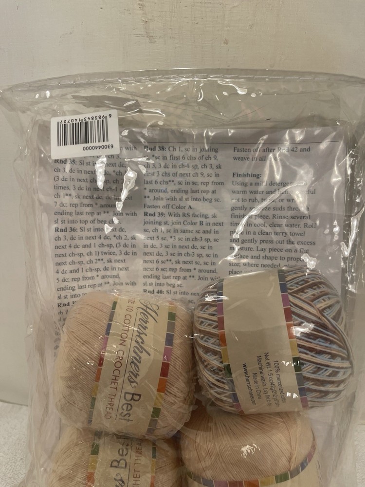 Herrschners HEART Table Topper Kit Crochet