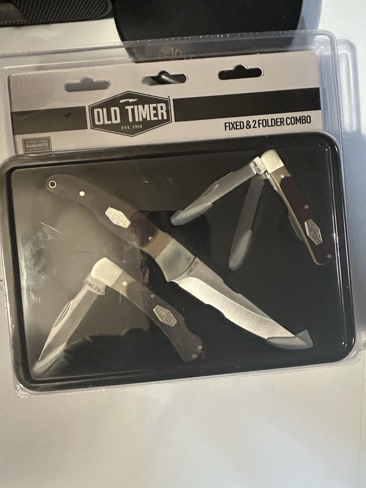 Old Timer Fixed & Folding Knife Set Brand New