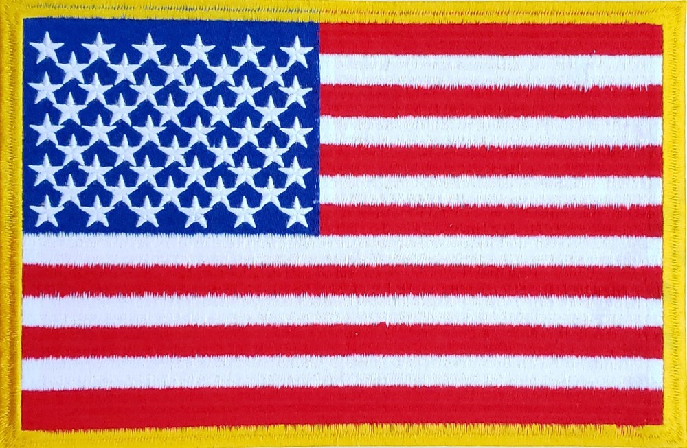 US USA AMERICAN FLAG 11" PATCH IRON-ON