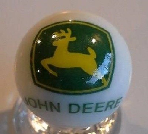 JohnDeere 2001 Logo Glass 1" Logo Marble