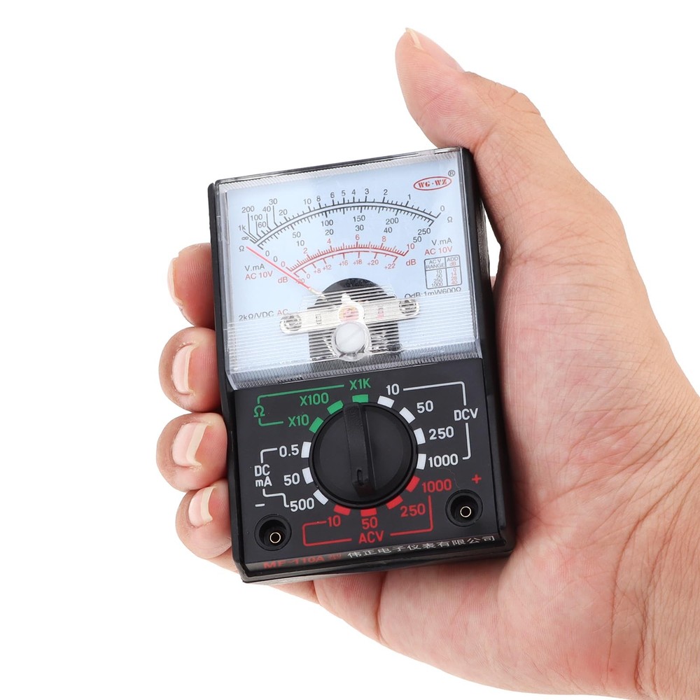 Smgda Analog Multimeter, AC/DC Volt 1000V Voltmeter Amp Ohm Black