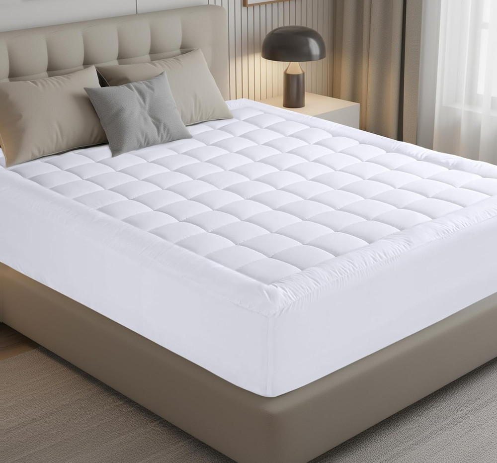 Utopia Bedding Queen Mattress Pad, Quilted Fitted Premium Mattress Protector, De