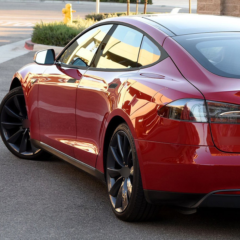Matte Black Chrome Delete Window Trims For Tesla Model S 2014-2020