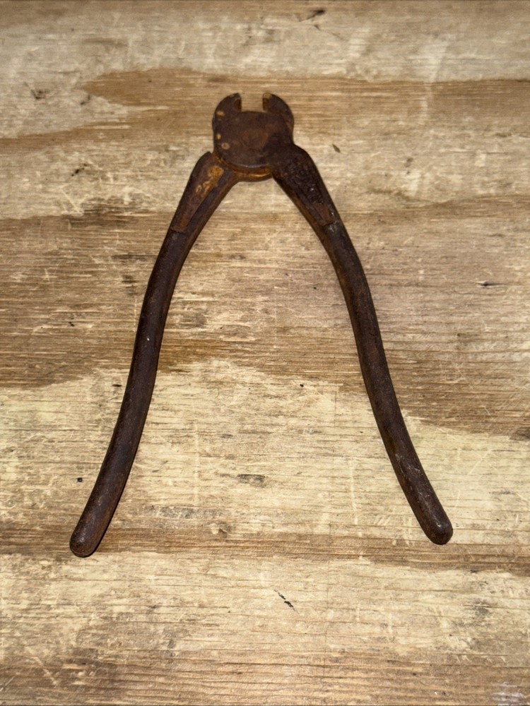 Vtg JMC 7" Forged Blasting Cap Crimper Pliers Mining Tool - READ