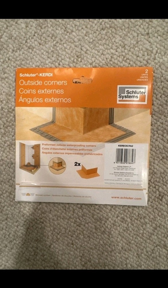 Schluter Kerdi Outside Corners 2 Pieces NEW
