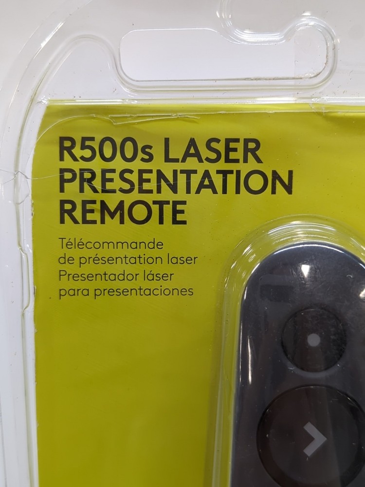 Logitech R500s Laser Presentation Remote Wireless Control Black 910-006518