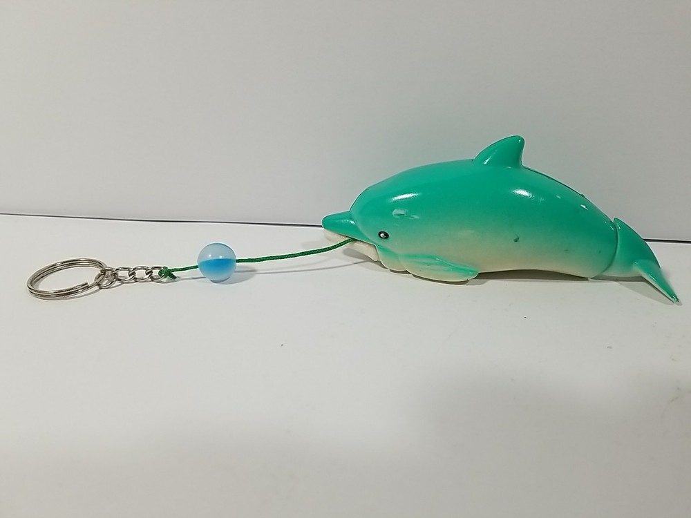 Vintage PULL-STRING Dolphin w/ Flapping Flipper Action Ball Playing - Works