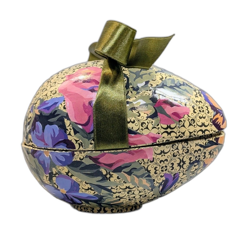 Handmade 6" Papier-Mâché Easter Egg Candy Container