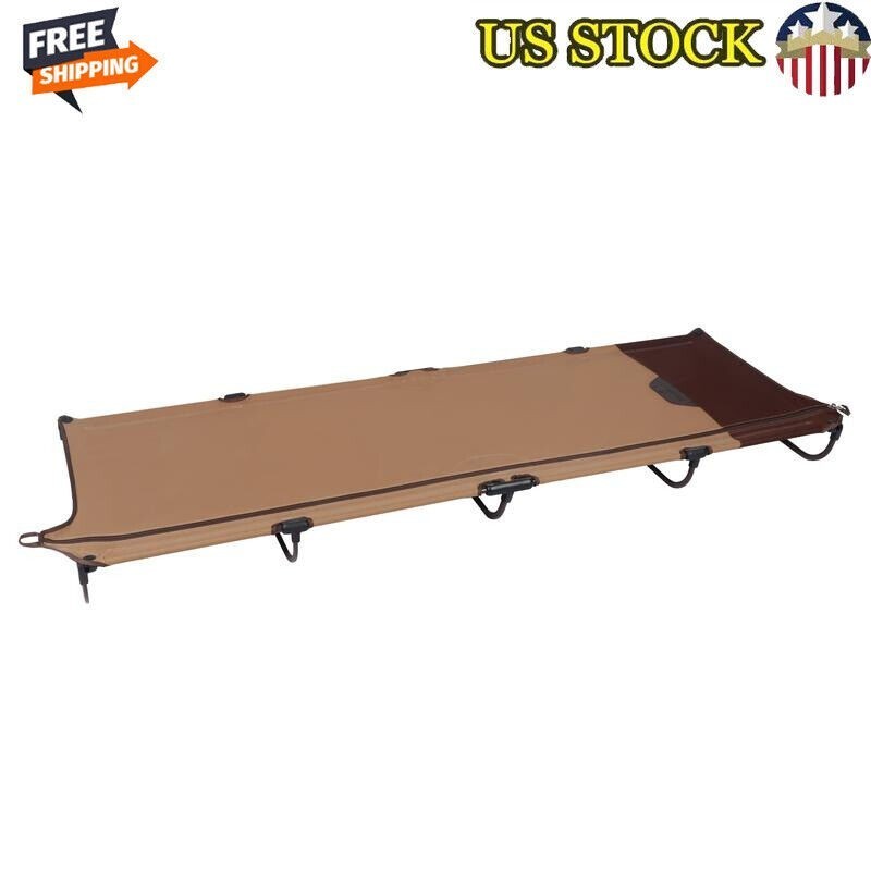 Compact Zipper Cot Quick Setup Steel Frame Portable Folding Camping Sleeping Bed