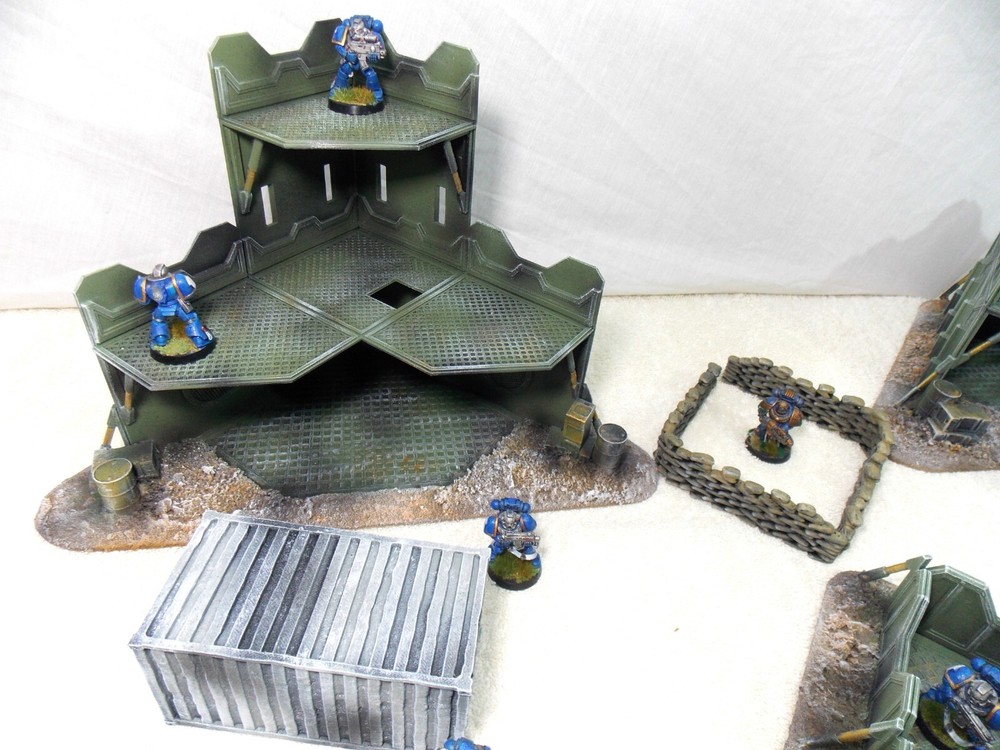 WARGAMING TERRAIN PAINTED BUNDLE 9 PIECE SET .....ADVANCE ORDERS