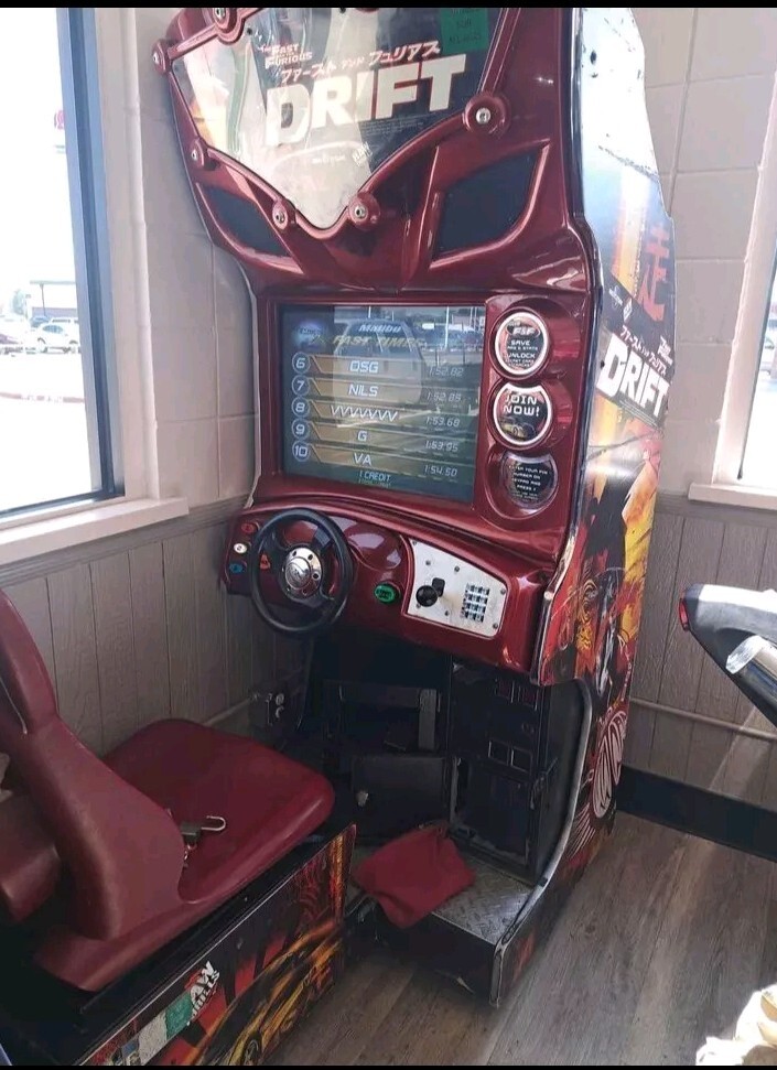 Fast and Furious DRIFT Sit Down Arcade Driving Video Game Machine - WORKING!