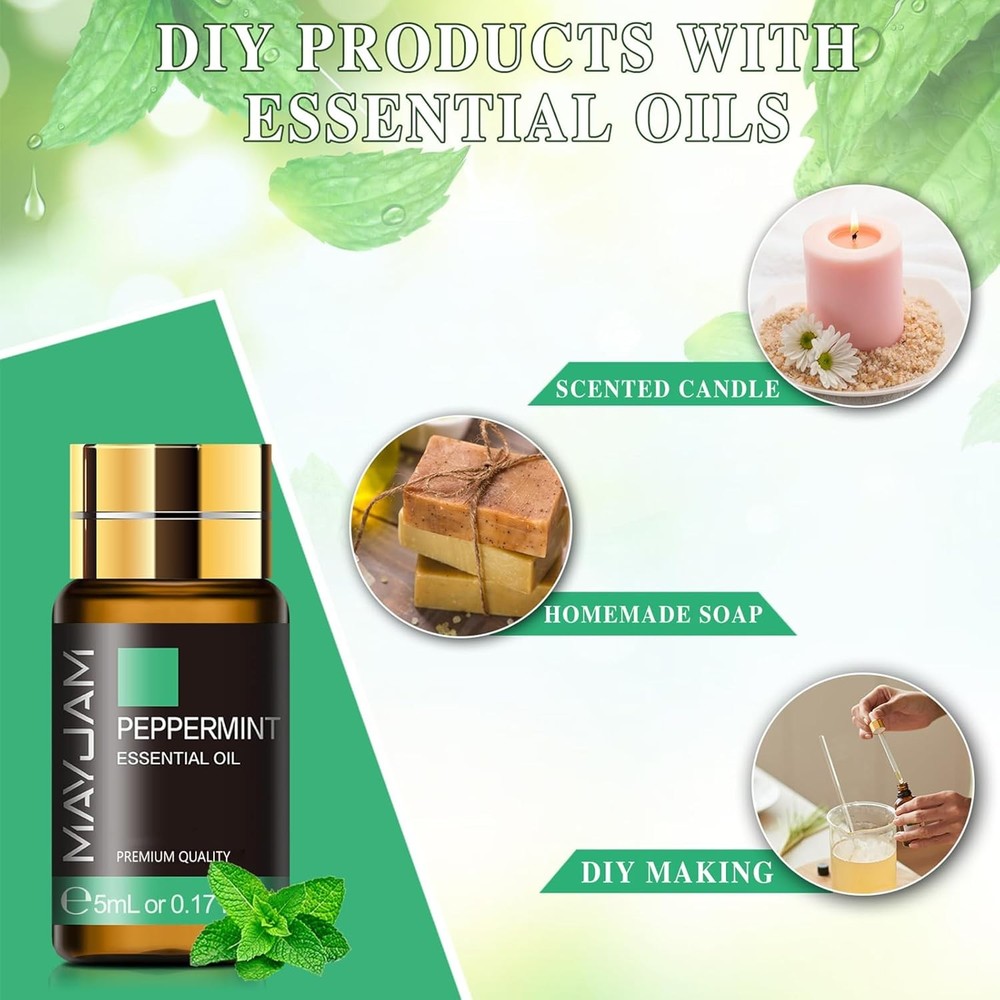 MAYJAM 35x5ML Essential Oil Gift Set, Pure Oils for Diffusers...