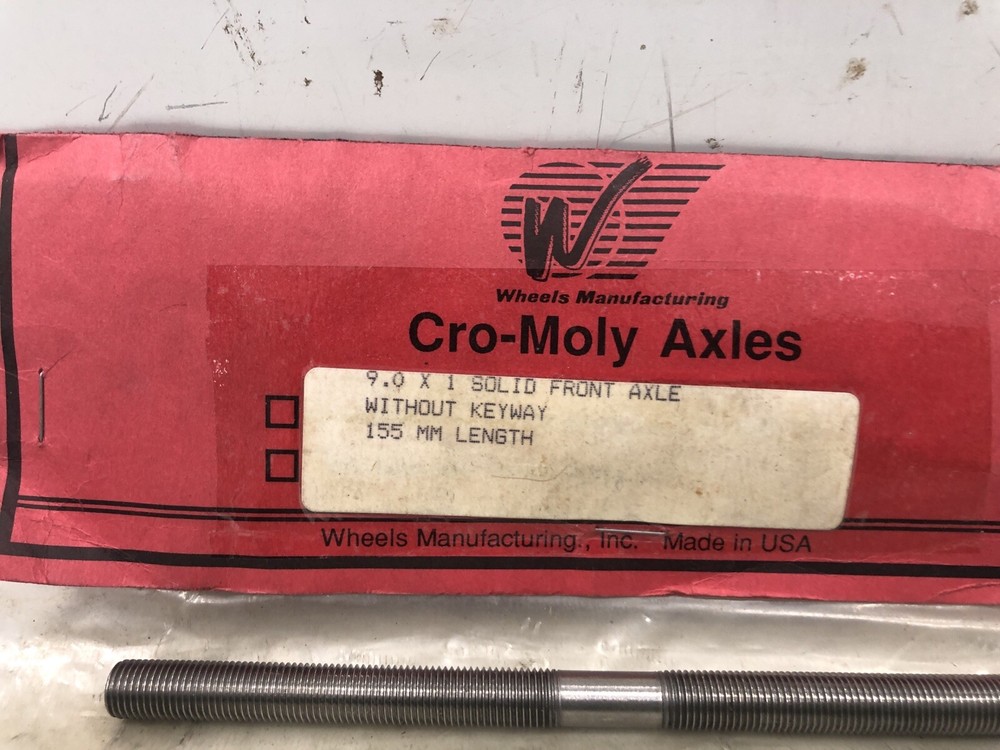 Wheels Manufacturing Cro Moly Axle 9x1 Solid Front 155mm Axle