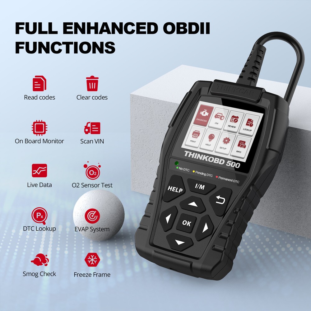 THINKOBD500 Automotive OBD2 Scanner Car Diagnostic Tool Code Reader Engine Fault