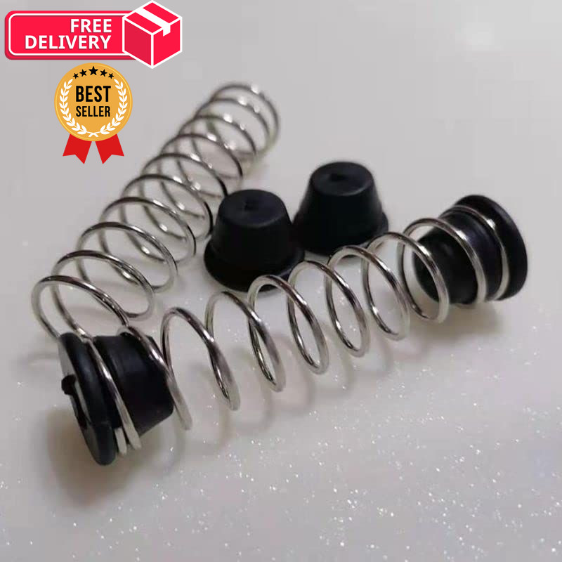TorSor 3 Set Precision Pruner Spring Replacement with Rubber Base End Silver